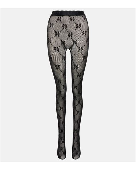 gucci print tights black|gucci tights poshmark.